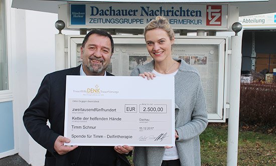 2.500 Euro Spende für Timm 2.500 Euro Spende für Timm